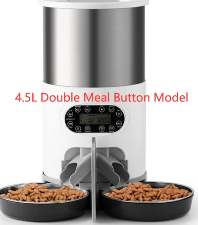 Automatic chqiue pet feeder - 0 - CJ - 4.5L Double Meal Button Model - AU - CJYC154727612LO