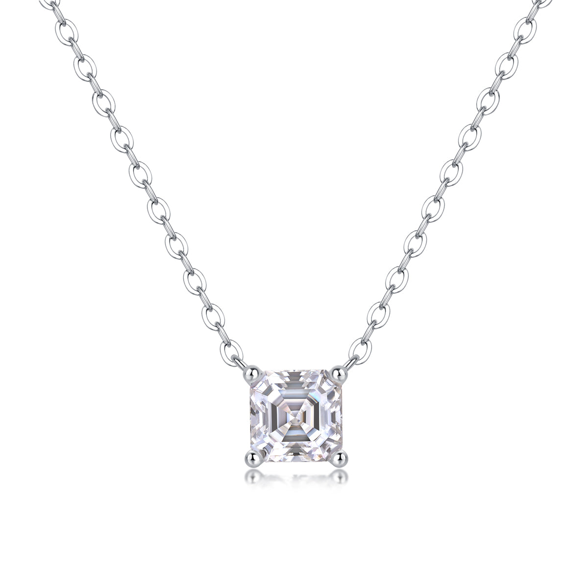 1Eternal - A Fashionable And Luxurious Diamond Jewelry Pendant Set With Square Moissanite S925 Sterling Silver Prohibit TikTok sales - 5 - cj