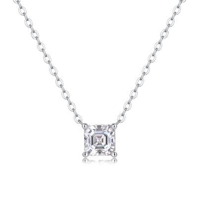 1Eternal - A Fashionable And Luxurious Diamond Jewelry Pendant Set With Square Moissanite S925 Sterling Silver Prohibit TikTok sales - 5 - cj