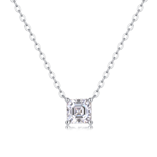 1Eternal - A Fashionable And Luxurious Diamond Jewelry Pendant Set With Square Moissanite S925 Sterling Silver Prohibit TikTok sales - 5 - cj