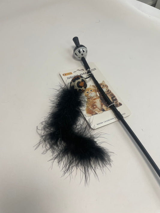 Small Ball Chicken Feather Cat Teaser - 5 - CJ