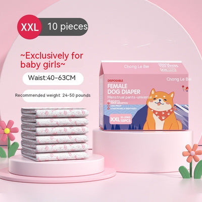 Disposable Female Dog Urinary Diaper Physiological Pants - 0 - CJ - Female dog - 2XL - CJGY189006508HS