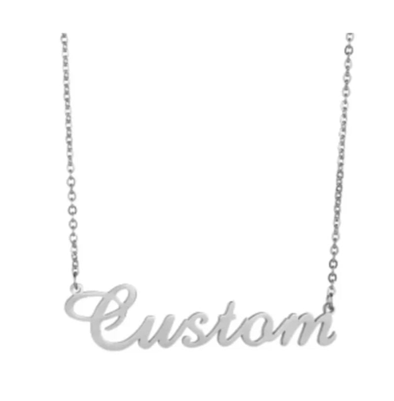 Stainless Steel Customized Various Sign Name Necklace Custom Butterfly Heart Nameplate For Women Girls Christmas Gift - 7 - CJ - Steel - CJLX209968103CX