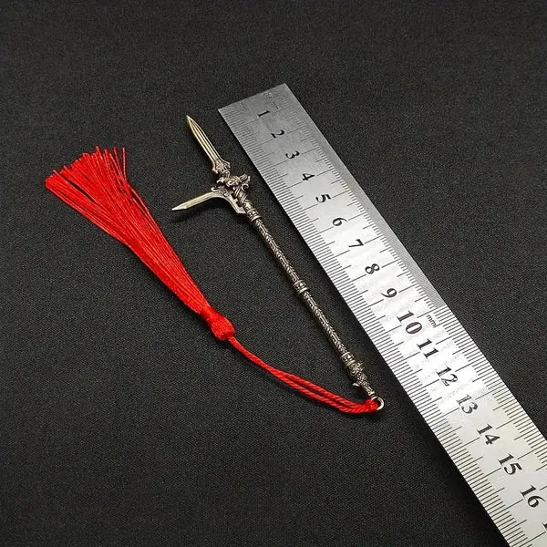 Mini Ancient Sword Set With Display Stand (6pcs) Or (14pcs) - Metal Mini Sword Weapon Model Keychain Pendant, Suitable For History Enthusiasts, Party Supplies And Decorations, Unique Gifts, Collectibl - 5 - cjdropshipping
