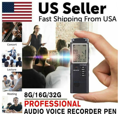 32G Voice Activated Mini Digital Sound Audio Recorder Dictaphone MP3 Player - 5 - CJ