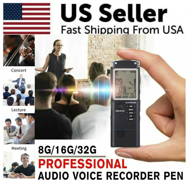 32G Voice Activated Mini Digital Sound Audio Recorder Dictaphone MP3 Player - 5 - CJ