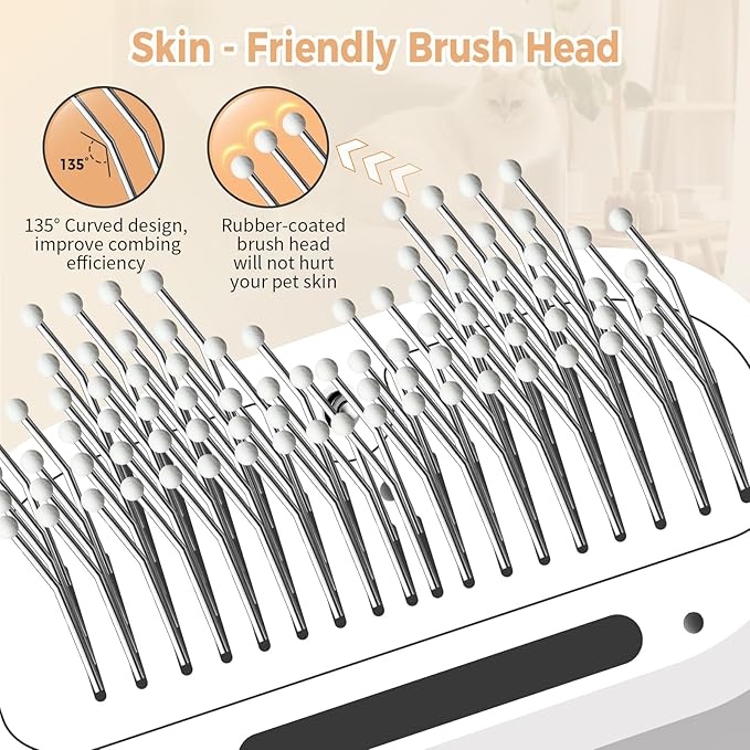 3 In 1 Cat Steam Brush, Pet Steam Brush For Cat Dog Long Short Haired, Pet Spray Hair Removal Comb For Small Animals Shedding & Grooming, Water Mist Spray Brushes With Release Button - 5 - CJ