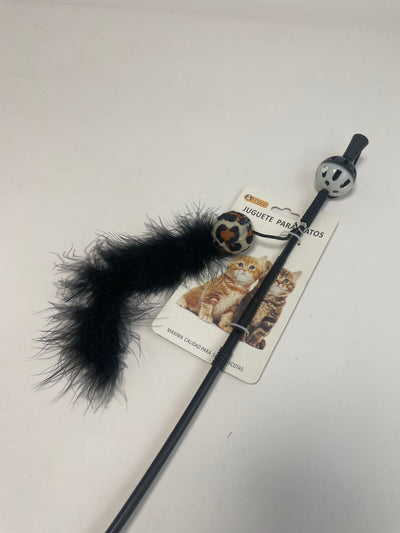 Small Ball Chicken Feather Cat Teaser - 5 - CJ