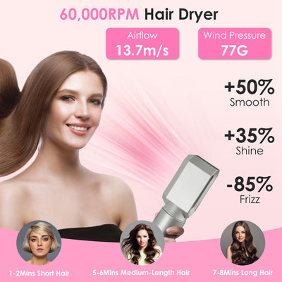 1Pc 6 In 1 Hot Air Styler Volumizer Straightener Curler Dryer Automatic Wrap Styler Hair Dryer Brush Set With 3 Temp Settings ALCI Plug Glove Cable Zip Tie - 5 - CJ
