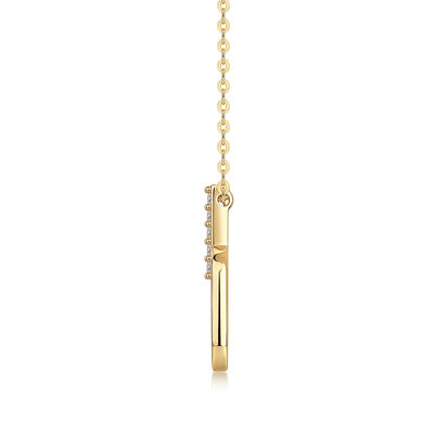 1Light And Shadow Geometry - A Fashionable And Trendy Diamond Jewelry Necklace Pendant Set With Moissanite S925 Sterling Silver And Gold Plating Prohibit TikTok sales - 5 - CJ