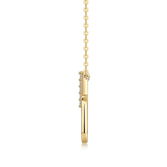 1Light And Shadow Geometry - A Fashionable And Trendy Diamond Jewelry Necklace Pendant Set With Moissanite S925 Sterling Silver And Gold Plating Prohibit TikTok sales - 5 - CJ