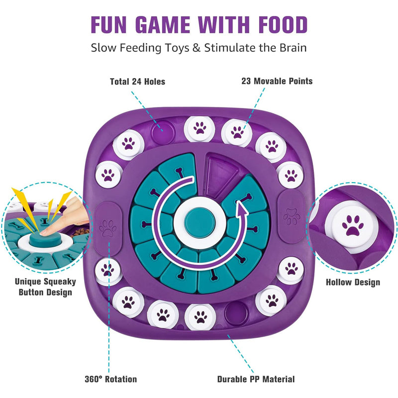 Dog Puzzle Toys, Interactive Treat Puzzle Dog Enrichment Toys For Large Medium Small Dogs - 5 - CJ