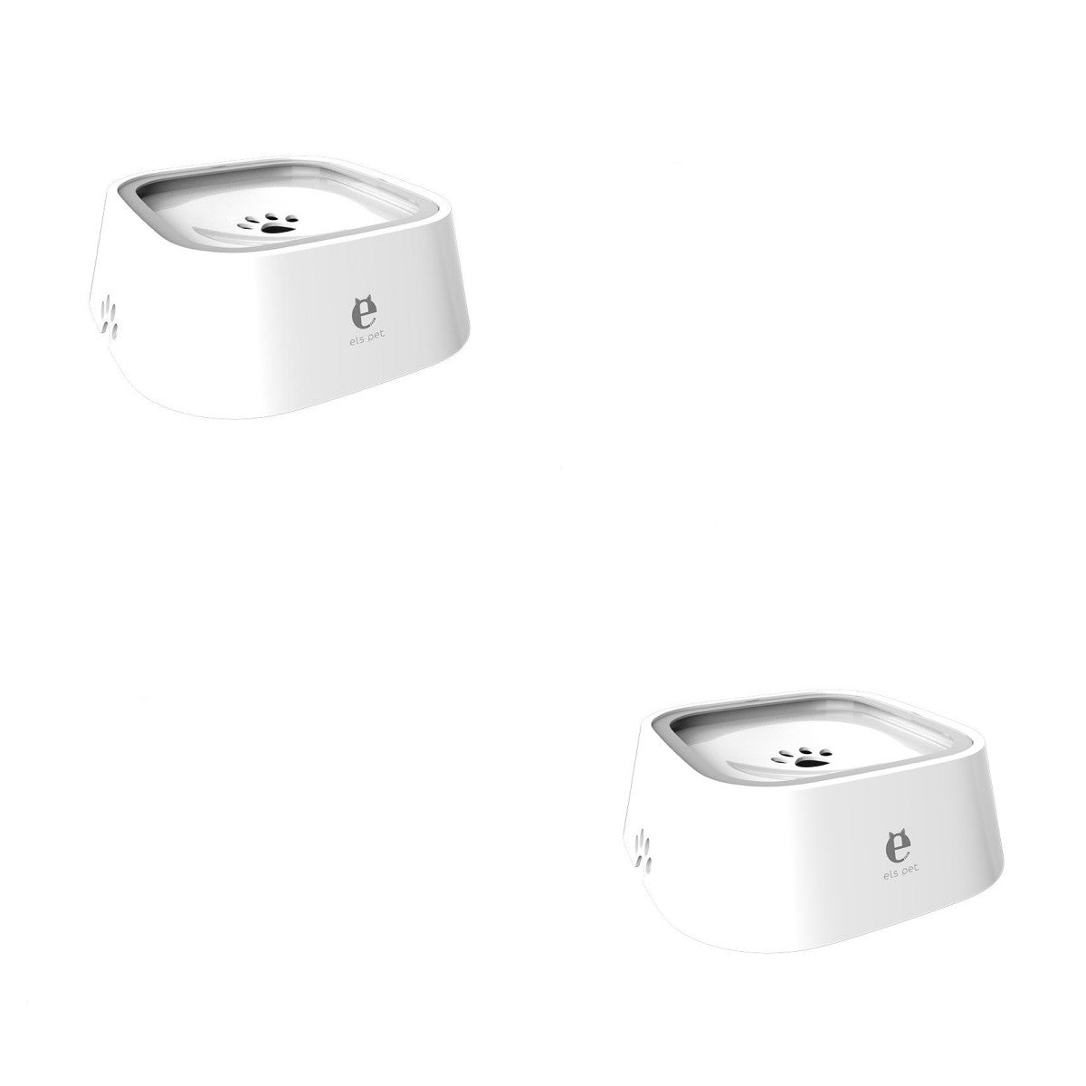 Non - wet Mouth Dog Bowl, Floating Bowl, Anti - overturning - 0 - CJ - White 2pcs - CJJJCWGY00623 - White 2pcs