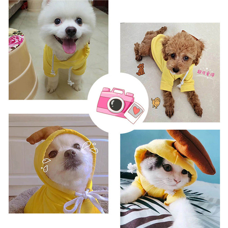 Cute Fruit Dog Clothes For Small Dogs Hoodies Winter Warm Fleece Pet Clothing Puppy Cat Costume Coat For French Chihuahua Outfit - 0 - CJ