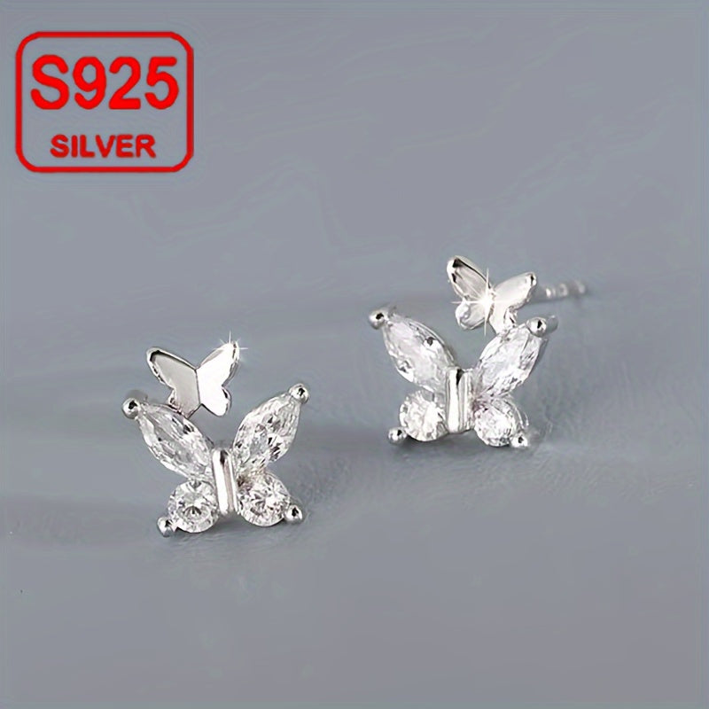 Full Body Material 925 Sterling Silver Anti Allergic Earrings - 5 - CJ