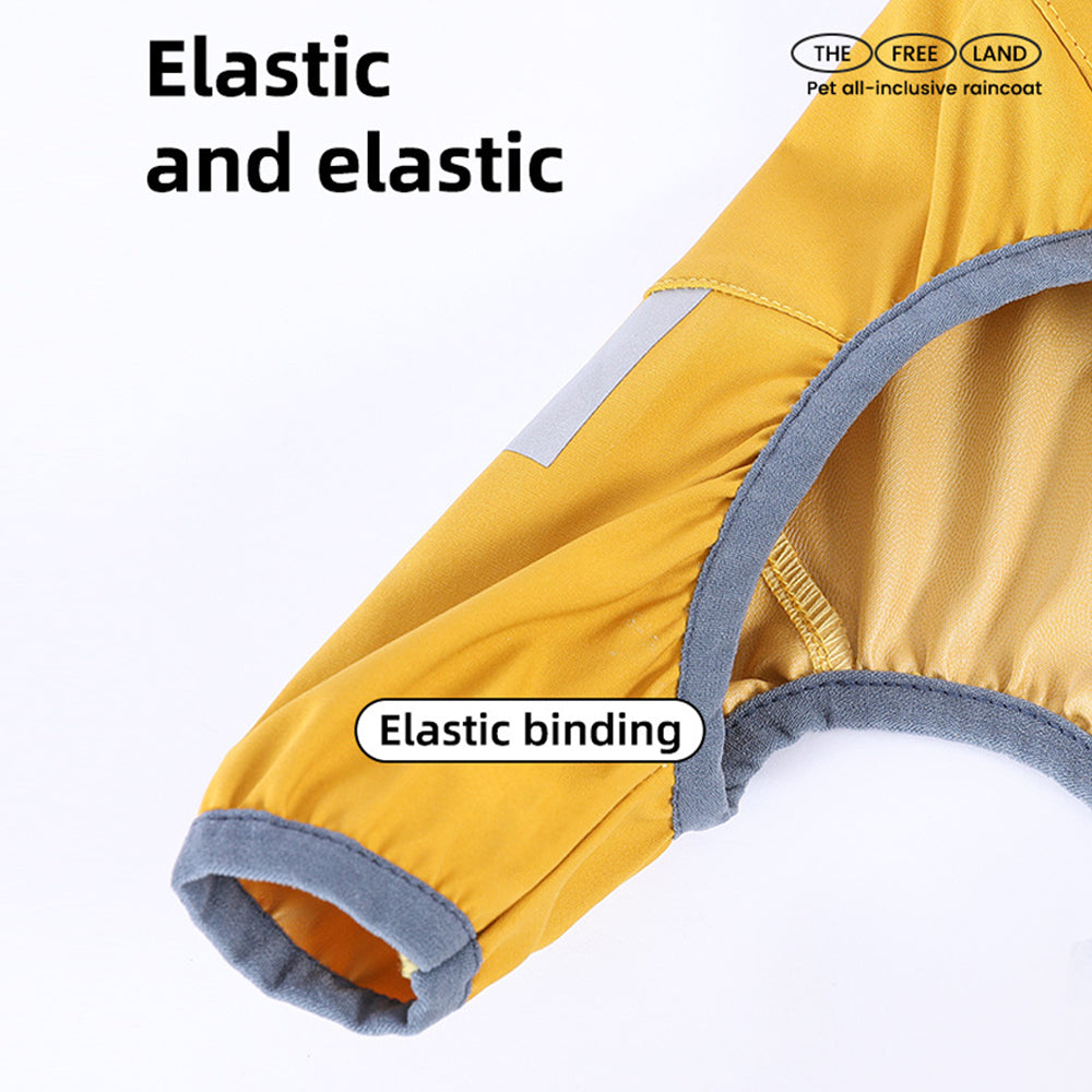 Dog Raincoat With Reflective, Waterproof Dog Rain Jacket With Hood, Leash Hole, Reflective Strap For Small Medium Dogs, Lightweight Puppy Clothes - 5 - CJ