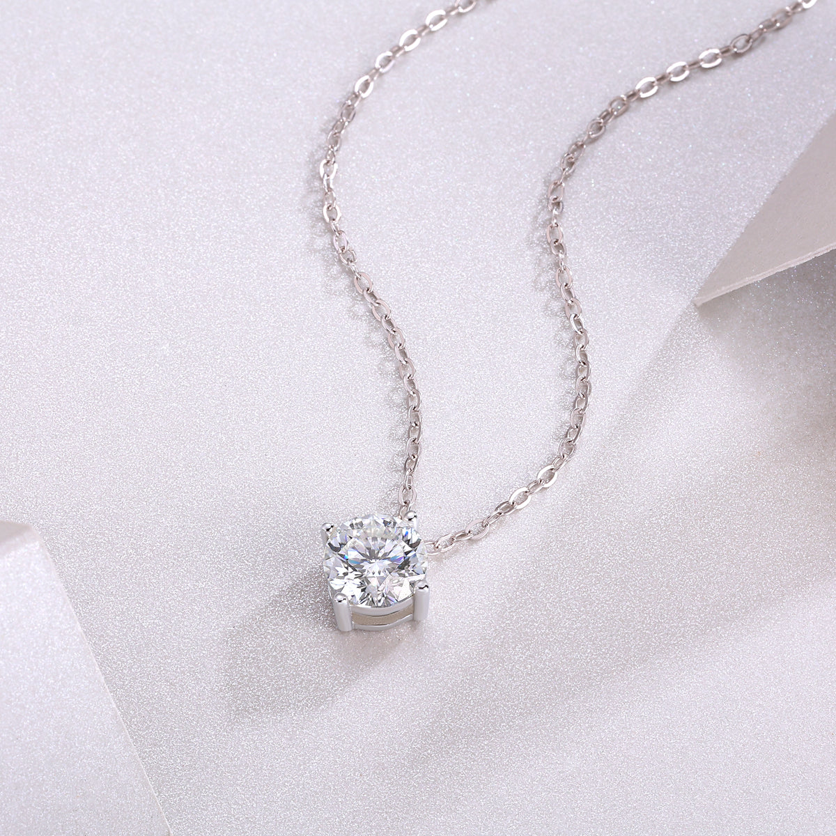 1True Heart - A Fashionable And Luxurious Diamond Jewelry Pendant Set With 1 - carat Moissan Diamond S925 Sterling Silver Prohibit TikTok sales - 5 - cj