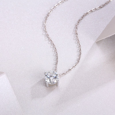 1True Heart - A Fashionable And Luxurious Diamond Jewelry Pendant Set With 1 - carat Moissan Diamond S925 Sterling Silver Prohibit TikTok sales - 5 - cj
