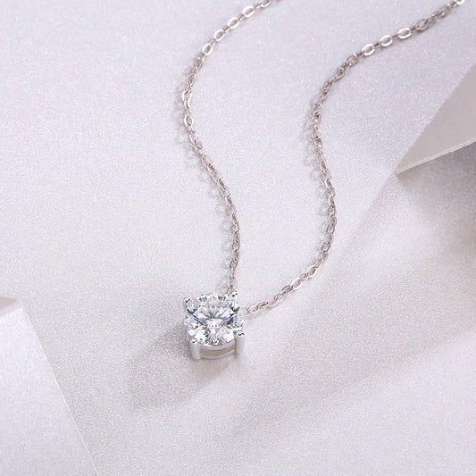 1True Heart - A Fashionable And Luxurious Diamond Jewelry Pendant Set With 1 - carat Moissan Diamond S925 Sterling Silver Prohibit TikTok sales - 5 - cj