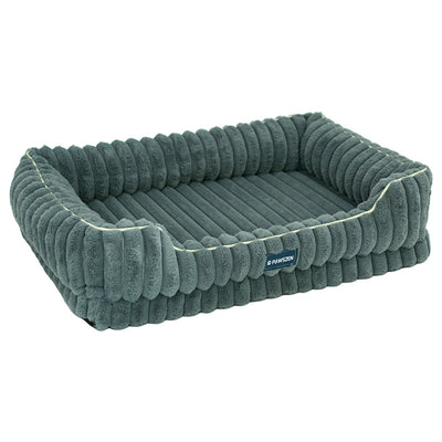 Striped Rabbit Fur Pet Bed Large Square Kennel - 0 - CJ