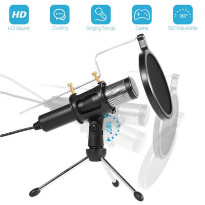 Professional Condenser Microphone With 180 Degree Tripod Popular Filter - 5 - CJ