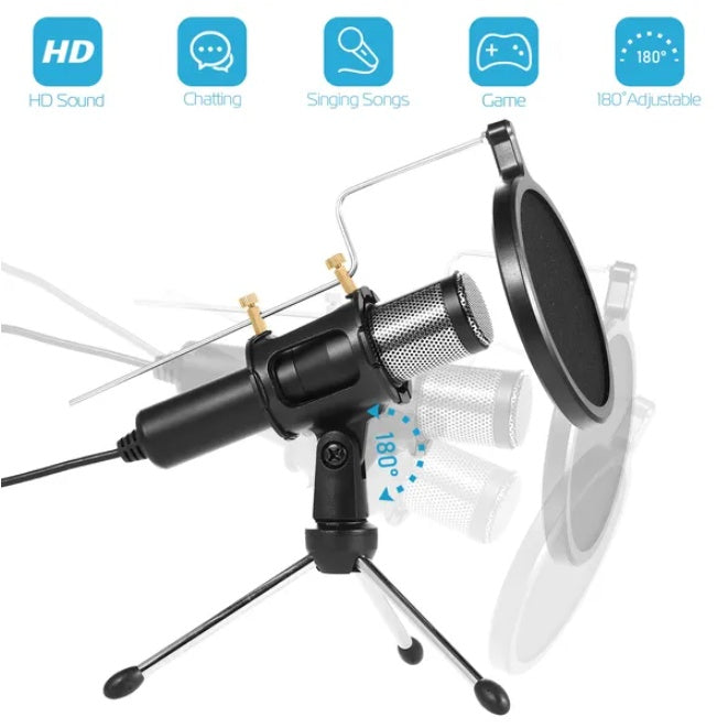 Professional Condenser Microphone With 180 Degree Tripod Popular Filter - 5 - CJ