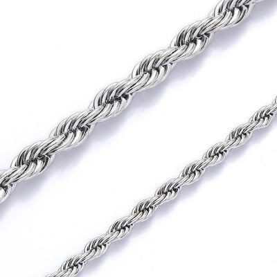 1pc Stainless Steel Twist Chain Necklace,Daily Wear Essential,Ideal Gift For Jewelry Enthusiasts And Crafters - 5 - CJ