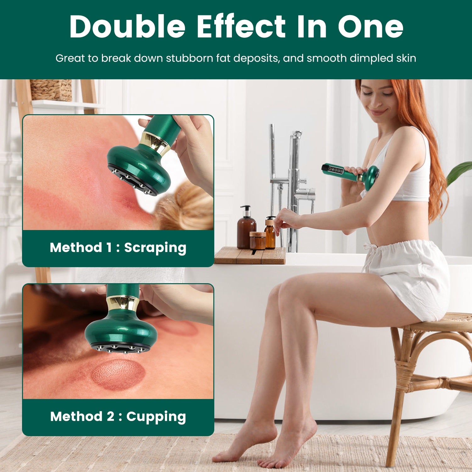 1Pc Anti Cellulite Massager Handheld Vacuum Suction Cupping Kit Beauty Tool With 12 Suction Mode 12 Heating 20Mins Auto - Off One - Key Pressure Release For Abdomen Thighs Buttocks Neck - 5 - cjdropshipping