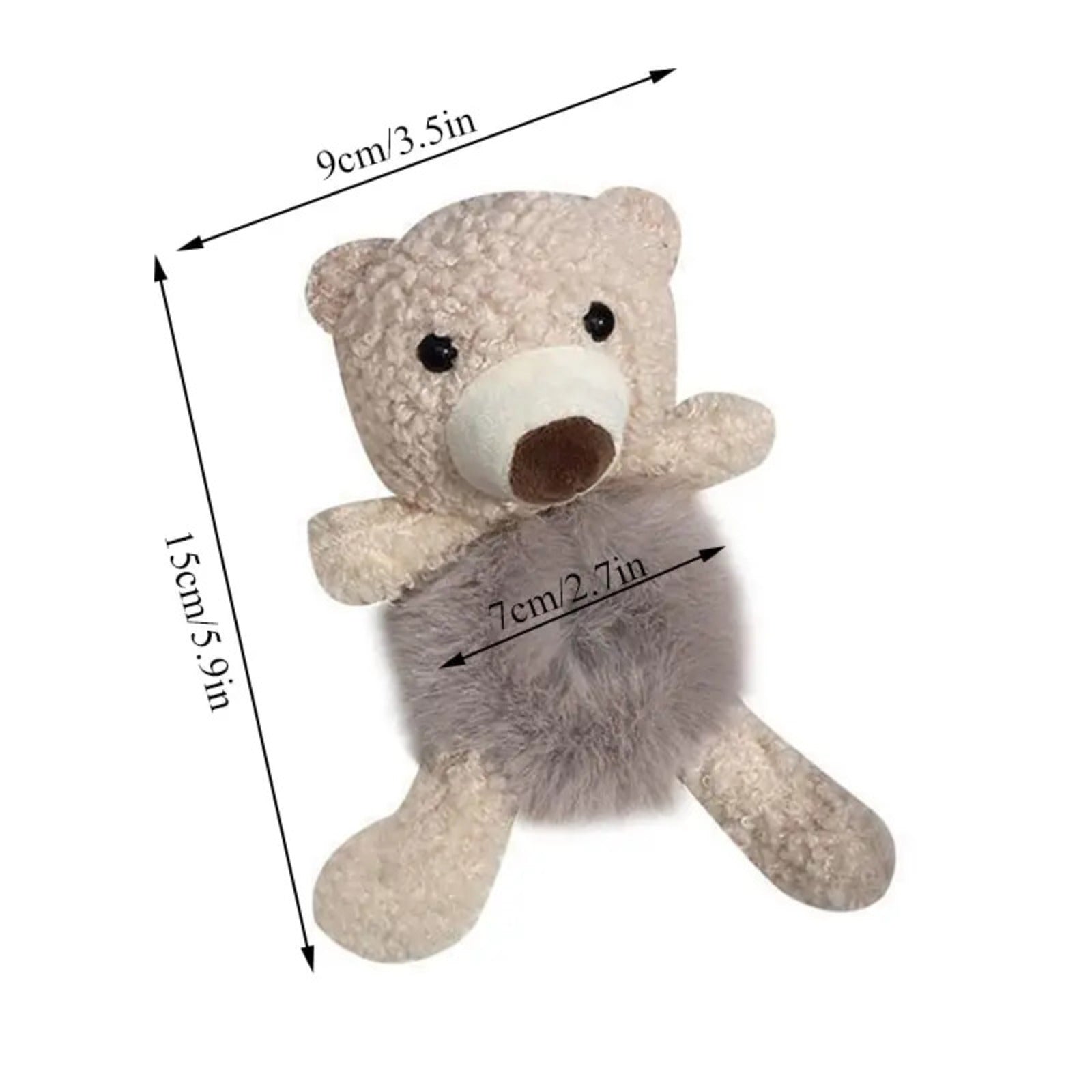 Girls Lovely Scrunchies Cute Bear Hair Band Rabbit Fur Hair Rope Soft Warm Rubber Band Pretty Hair Accessories - 5 - CJ