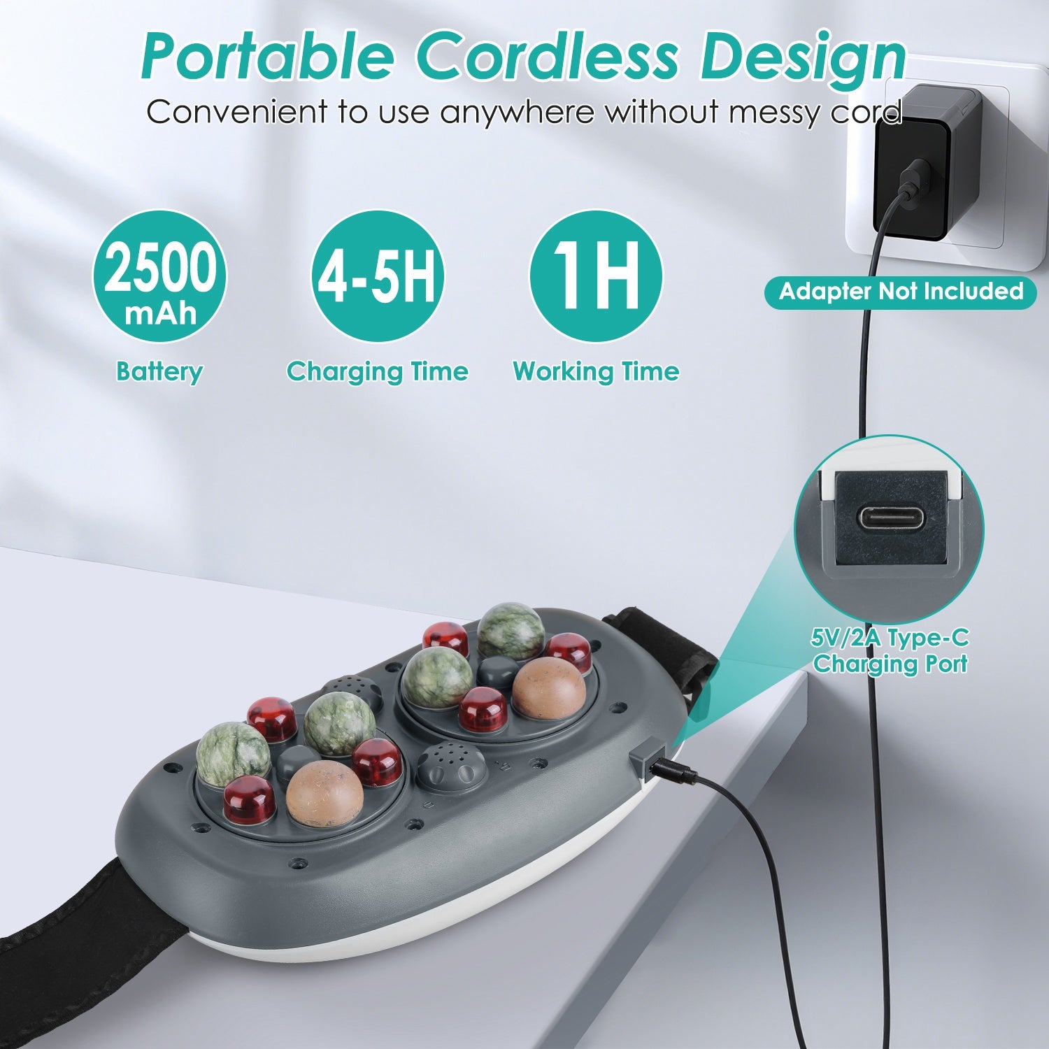 1Pc Abdominal Massager Anti Cellulite Remover Machine Electric Stomach Tummy Massager Automatic Bian Stone Kneading Massager With 5 Modes 3 Heat 3 Speeds 3 Timers For Belly Flattening Indigestion Stom - 5 - CJ