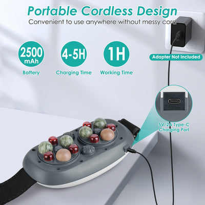 1Pc Abdominal Massager Anti Cellulite Remover Machine Electric Stomach Tummy Massager Automatic Bian Stone Kneading Massager With 5 Modes 3 Heat 3 Speeds 3 Timers For Belly Flattening Indigestion Stom - 5 - CJ