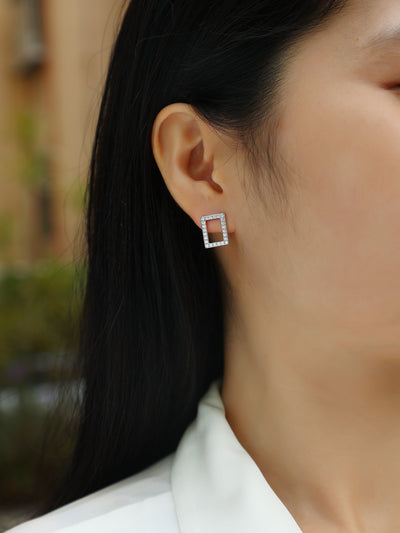 1In Full Swing - Fashionable And Affordable Jewelry With Moissanite S925 Sterling Silver And Platinum - plated Stud Earrings Prohibit TikTok sales - 5 - cjdropshipping