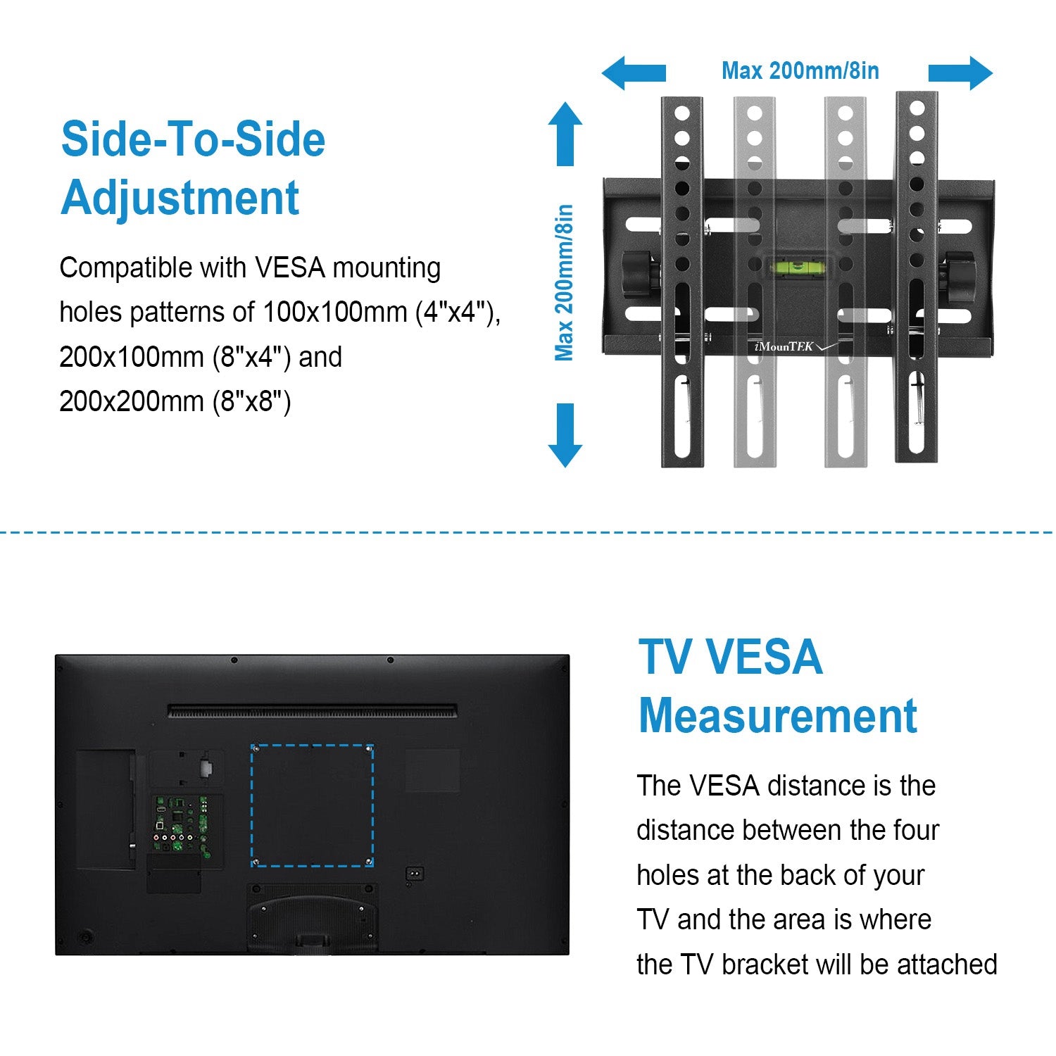 1Pc TV Wall Mount Bracket Tilt For 23in To 42in LED LCD PLASMA Flat TV VESA 200x200mm - 5 - CJ