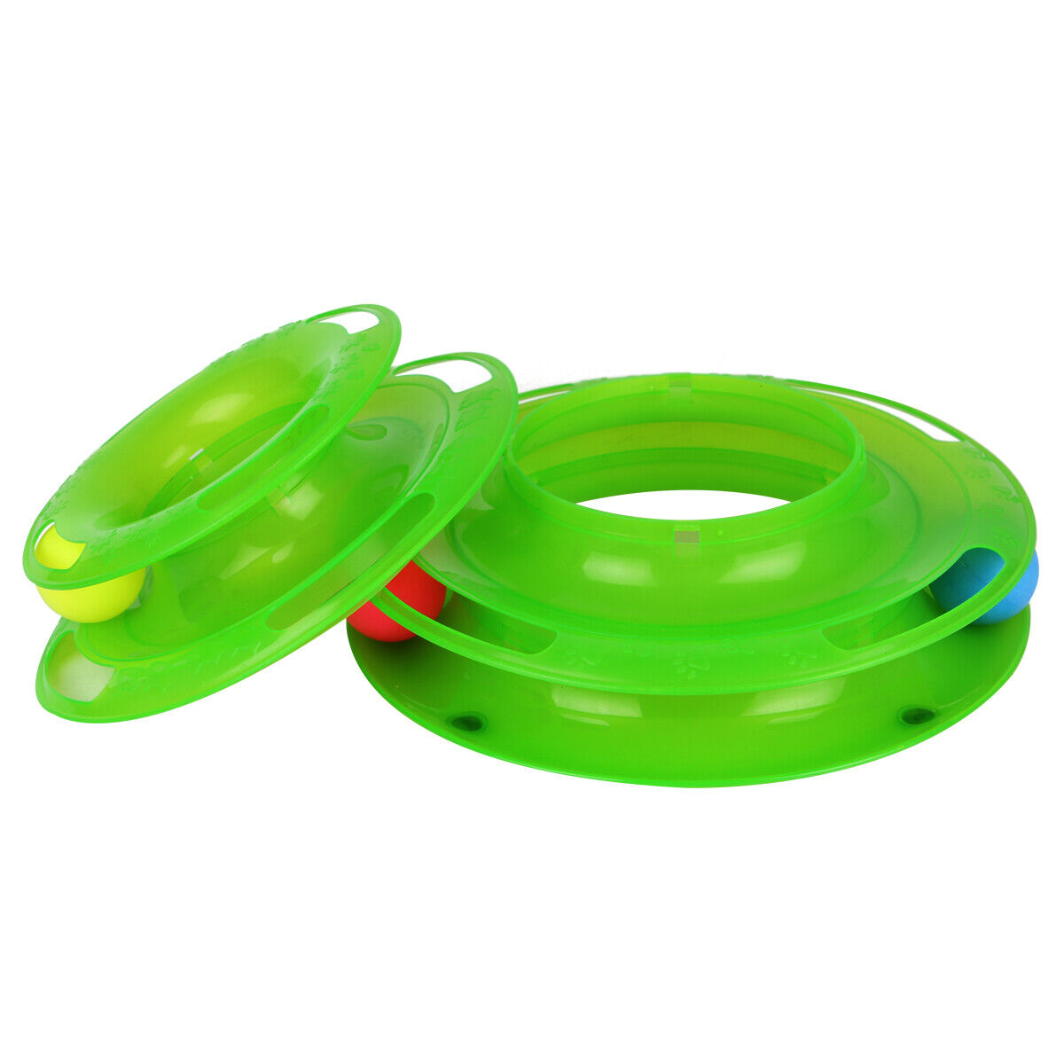 Pet Cat Crazy Ball Disk Interactive Toys Amusement Plate Trilaminar Funny Toy - 5 - CJ