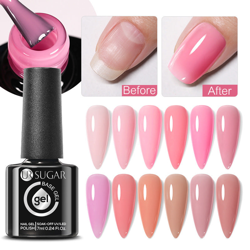 Reinforced Long - lasting No - file Base Coat With Shimmering Glitter Gel Polish - 0 - CJ