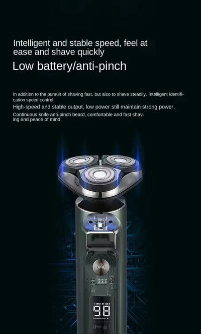 Men's Electric Shaver Triple Head Razor Travel Portable Washable - 5 - CJ