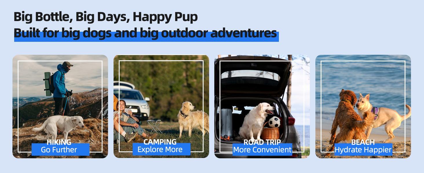 Lassot Portable Pull - out Water Bowl For Dogs, Large Capacity, Perfect For Camping, Hiking, Beach Trips, Road Trips, And Park Walks. - 5 - CJ