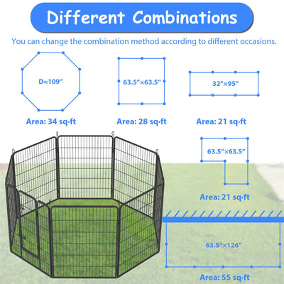 Dog Pens Outdoor Dog Fence Dog Playpen For Large Dogs Dog Kennel Pet Playpen - 5 - CJ