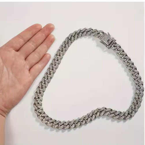 US LOCAL STOCK Hiphoppet Beautiful Hot Sale Luxury Alloy Dog Chain Sparkling Diamond Secure Metal Chain Choker For Dogs And Cats - 5 - CJ