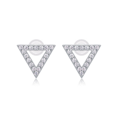 1Unique - Set With Moissanite S925 Sterling Silver And Platinum - plated Stud Earrings, Fashionable, Trendy And Affordable Jewelry Prohibit Tk Sales - 5 - cjdropshipping