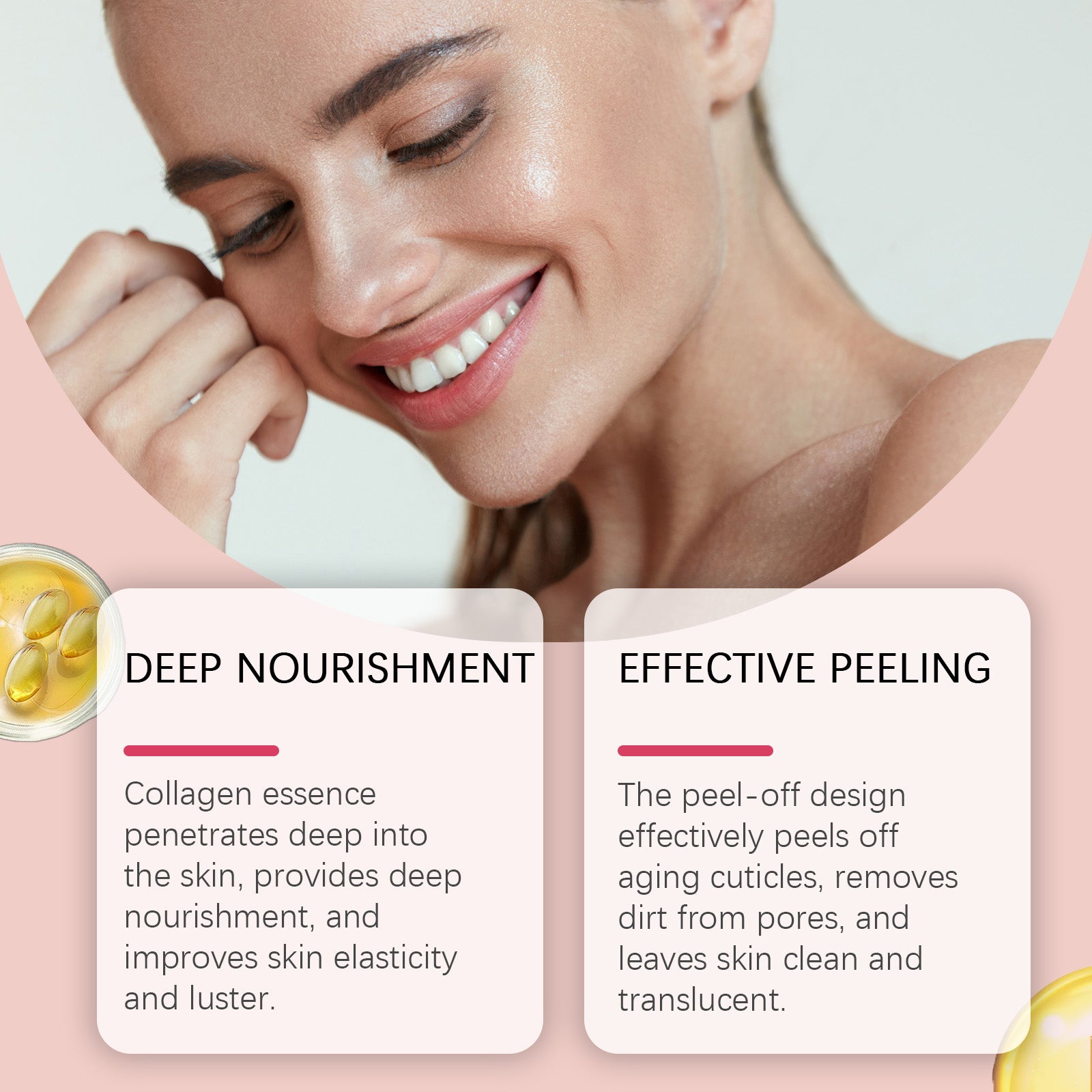 Hoygi Collagen Peel Mask Gentle Moisturizing, Hydrating, Brightening And Moisturizing Skin Peel Mask - 5 - CJ