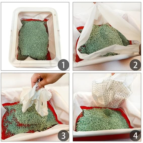 1 Pack Of 10PCS Cat Litter Filter Bags, Cat Litter Filter Bags, Reusable, Washable, Mesh Quick Sift Cat Litter, Not Dirty, EASY To Clea - 5 - cjdroshippping