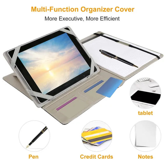 Organizer Case For 9.7in Tablet PC Business Tablet Portfolio With A5 Notepad Paper Pad Card Holder - 5 - CJ