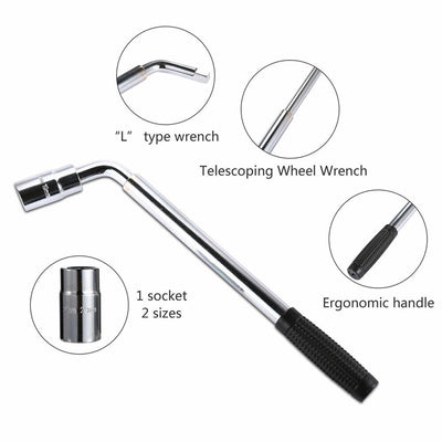 2.5T Scissor Jack And Extendable Wheel Wrench Brace Socket Car Van Tire Hand Tool - 5 - cjdropshipping