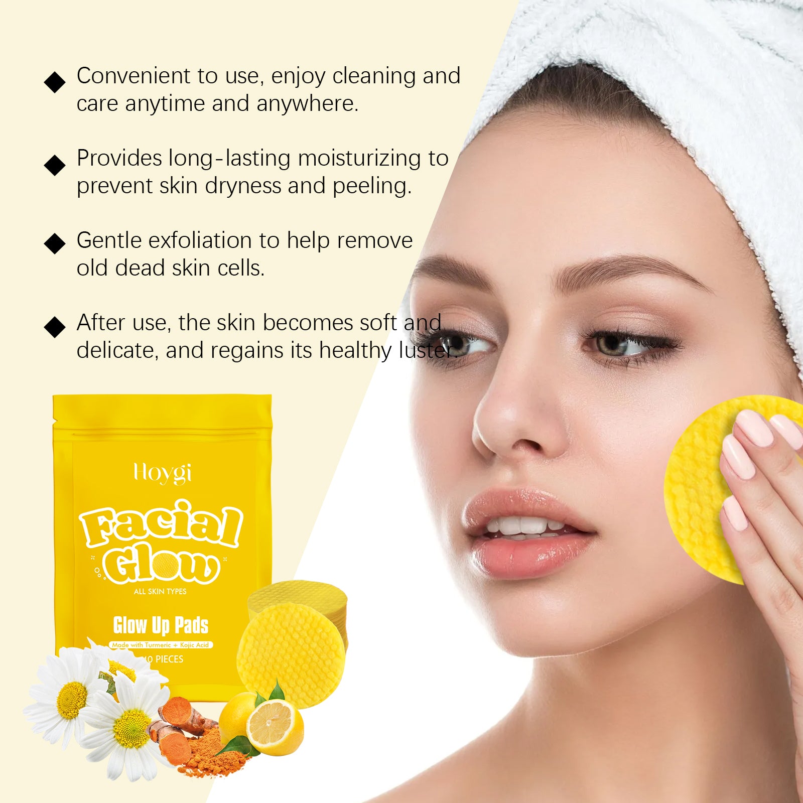 Hoygi Turmeric Cleansing Gasket Gently Cleanses The Face And Improves Dull Skin, Cleansing, Soothing And Nourishing - 5 - CJ