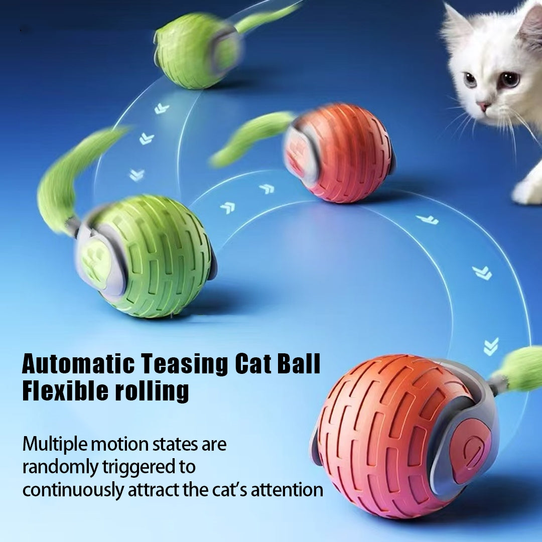 New Interactive Cat Toys Ball Auto Electric Rolling Ball Toys For Cat Kitty Pets Smart Automatic Teaser USB Rechargeable Cat Toy Pet Products - 0 - CJ