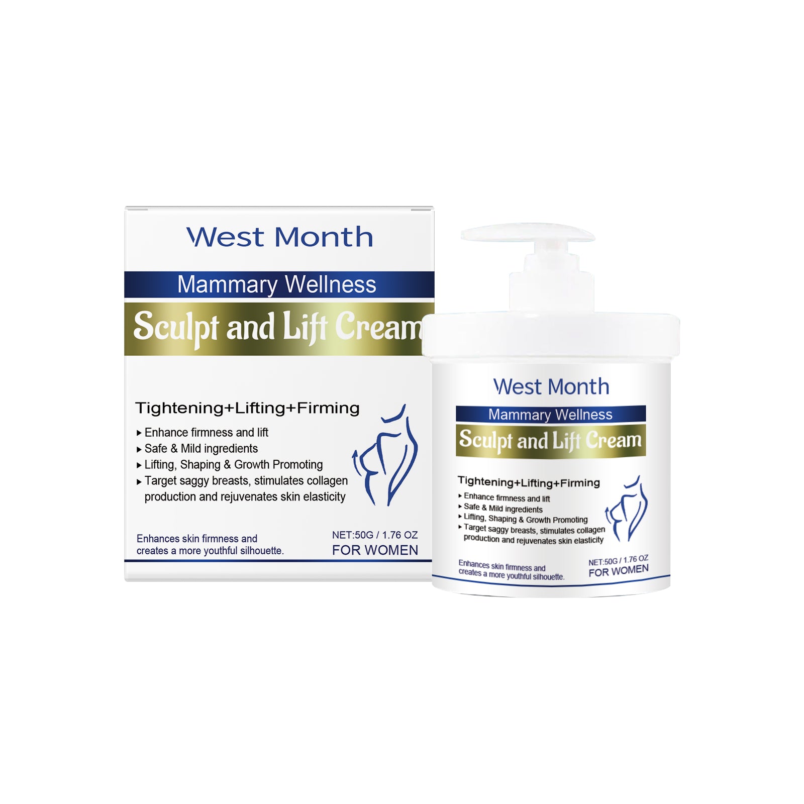 West&Month Breast Care Cream Breast Hydrating And Lifting Gentle Lifting Elastic Massage Cream - 5 - CJ