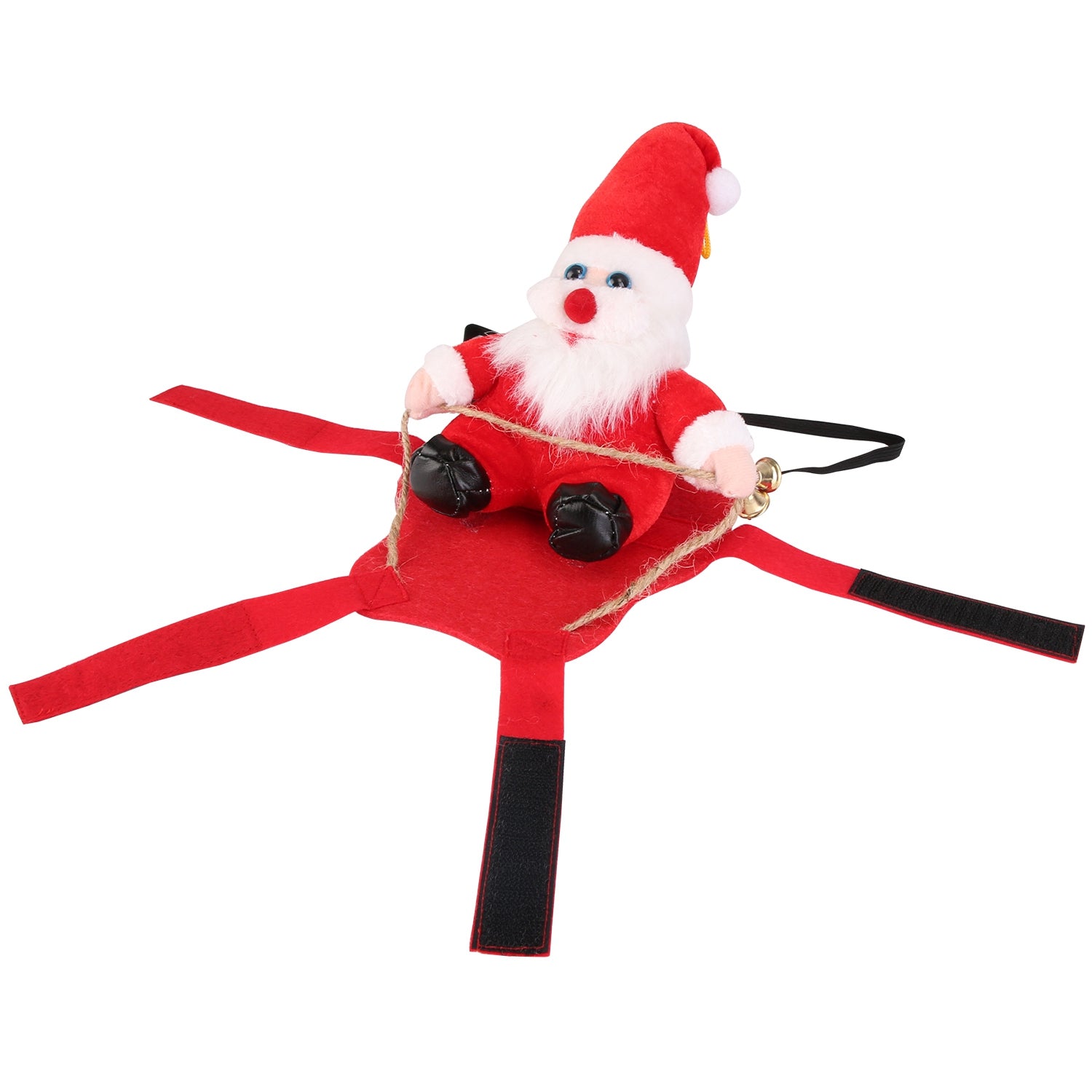 S - M - L - XL Options - 1Pc Pet Christmas Costumes Red Winter Coat For Dog Riding Santa Claus With Bell Clothes New Year Outfit Cosplay Costumes Party Dress Up For Cats - 5 - CJ