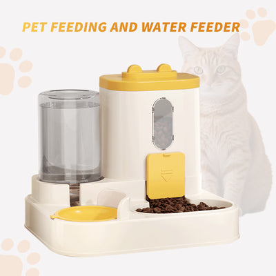 Fully Automatic 2in1 Cat Food Dispenser - Integrated Water And Food Feeding System - Cute Water Dispenser - 5 - CJ