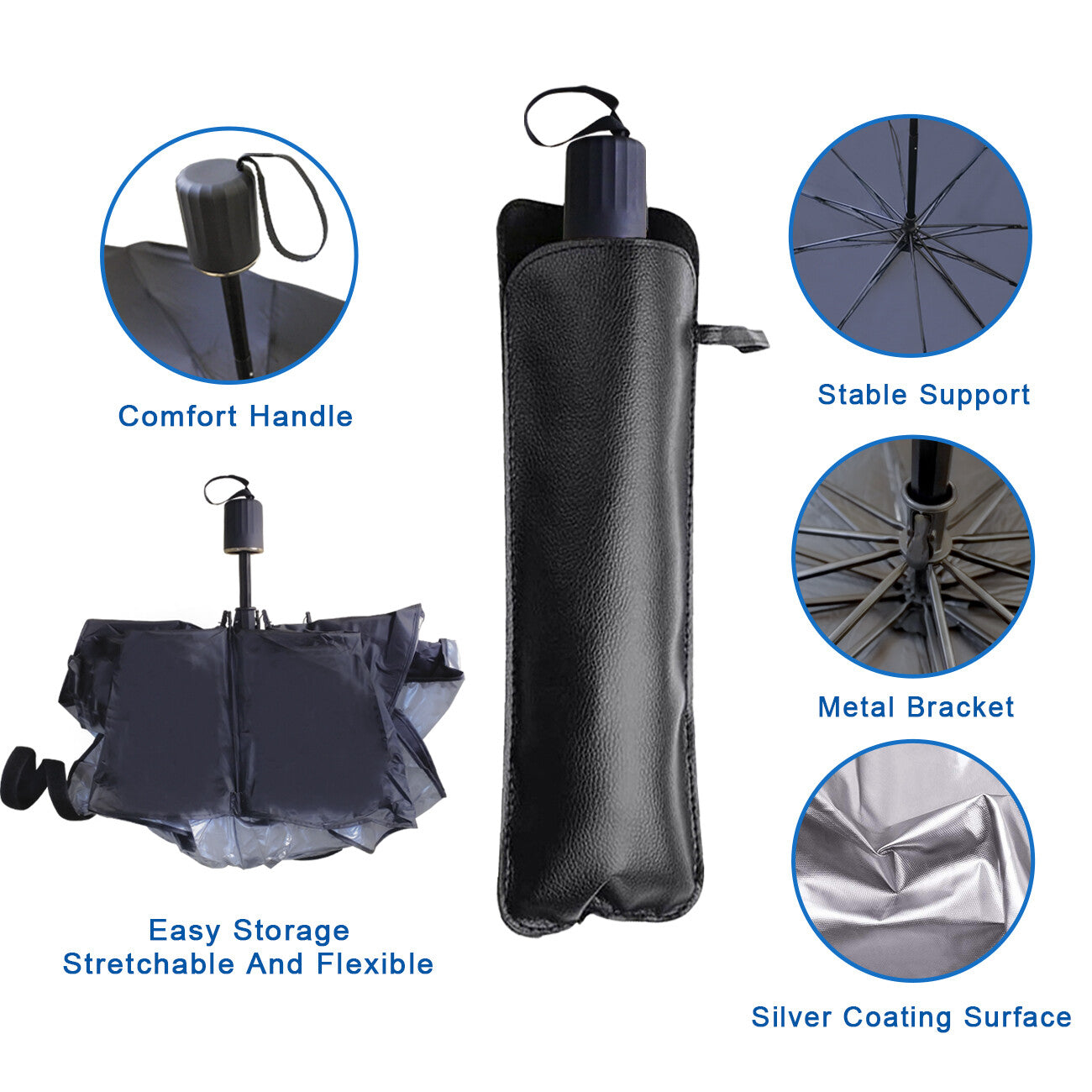 Car Window Sunshade Sun Shade Visor Windshield Cover Auto Car SunShade Foldable UV Umbrella - 5 - cjdropshipping